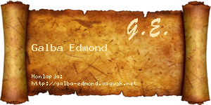 Galba Edmond névjegykártya